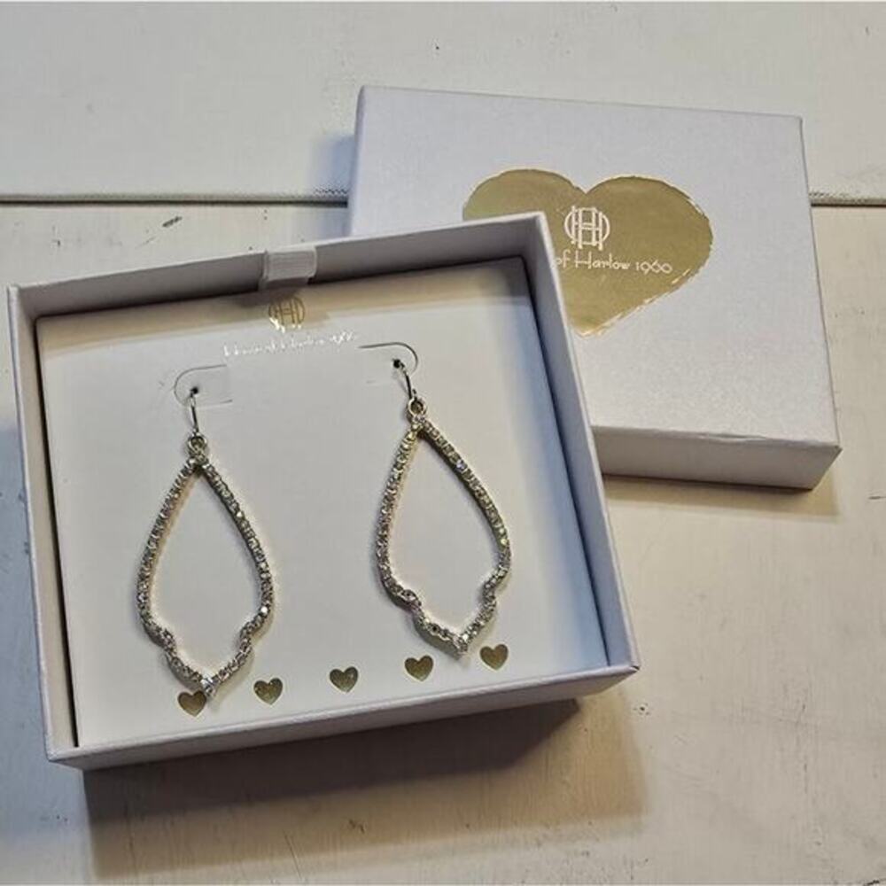 House of Harlow 1960 Jeweled Dangle Earrings New